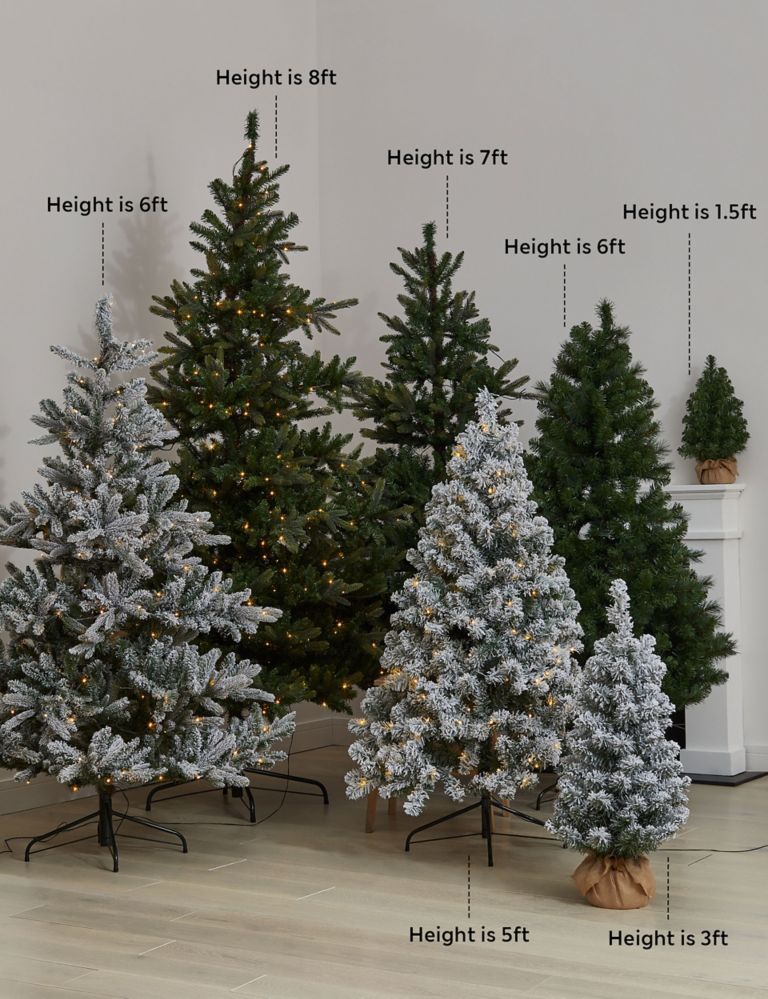 6ft Warm Pre-lit Slim Pine Christmas Tree 7 of 8