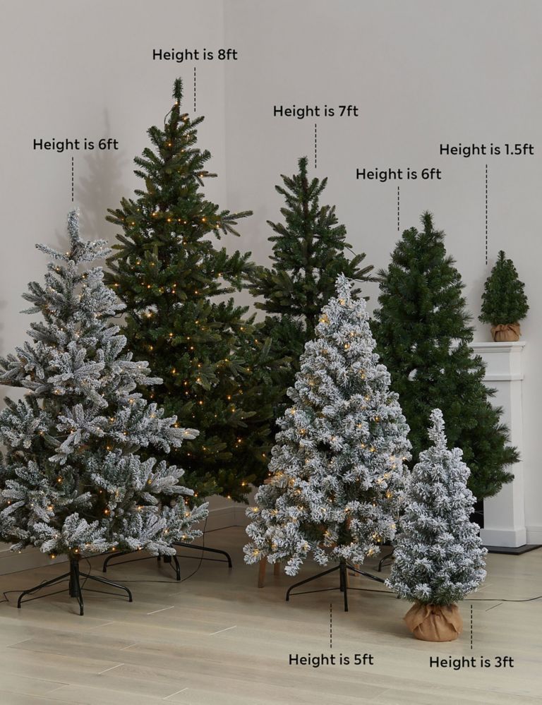 6ft Warm Pre-lit Slim Pine Christmas Tree 8 of 8