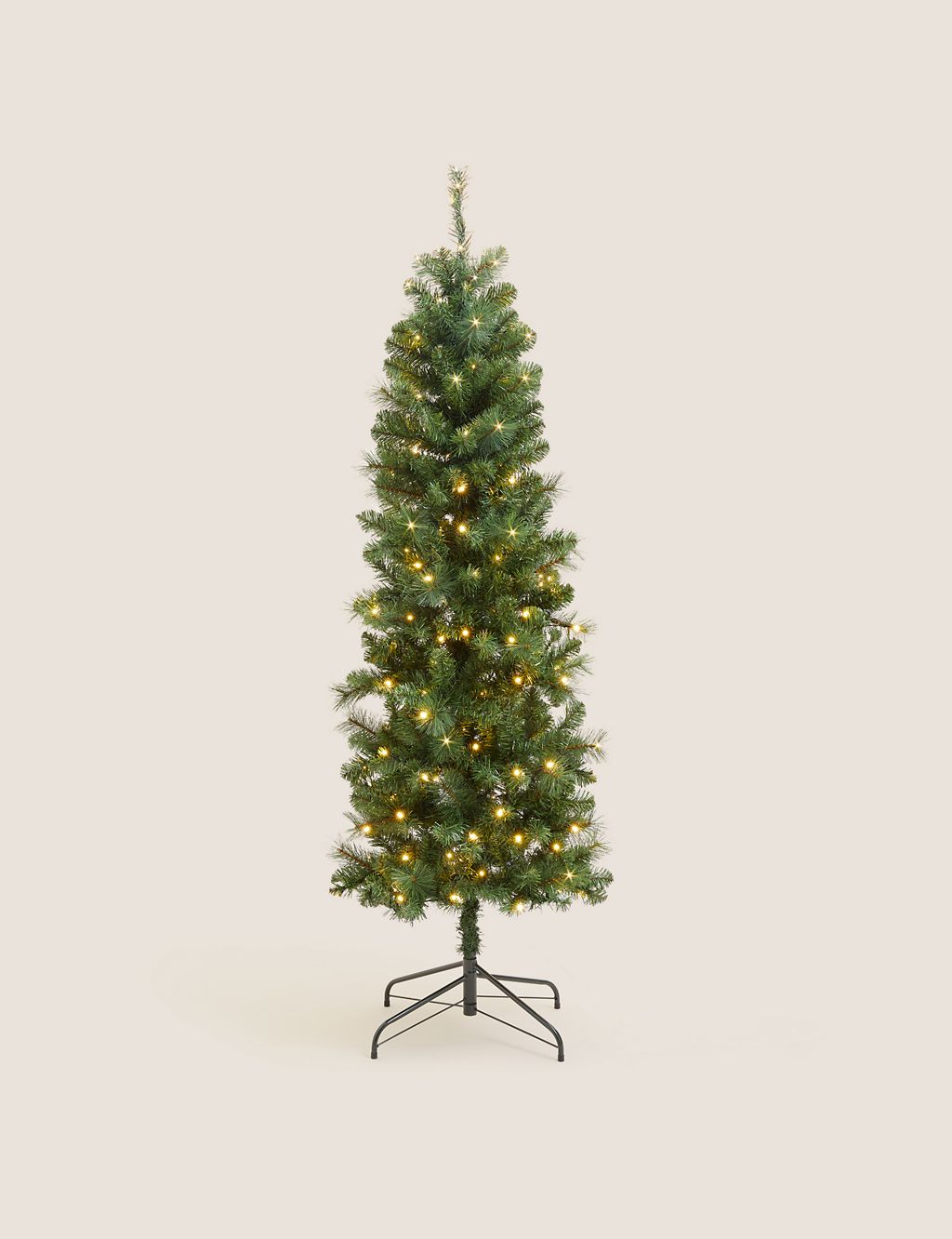 6ft Warm Pre-lit Slim Pine Christmas Tree 1 of 8