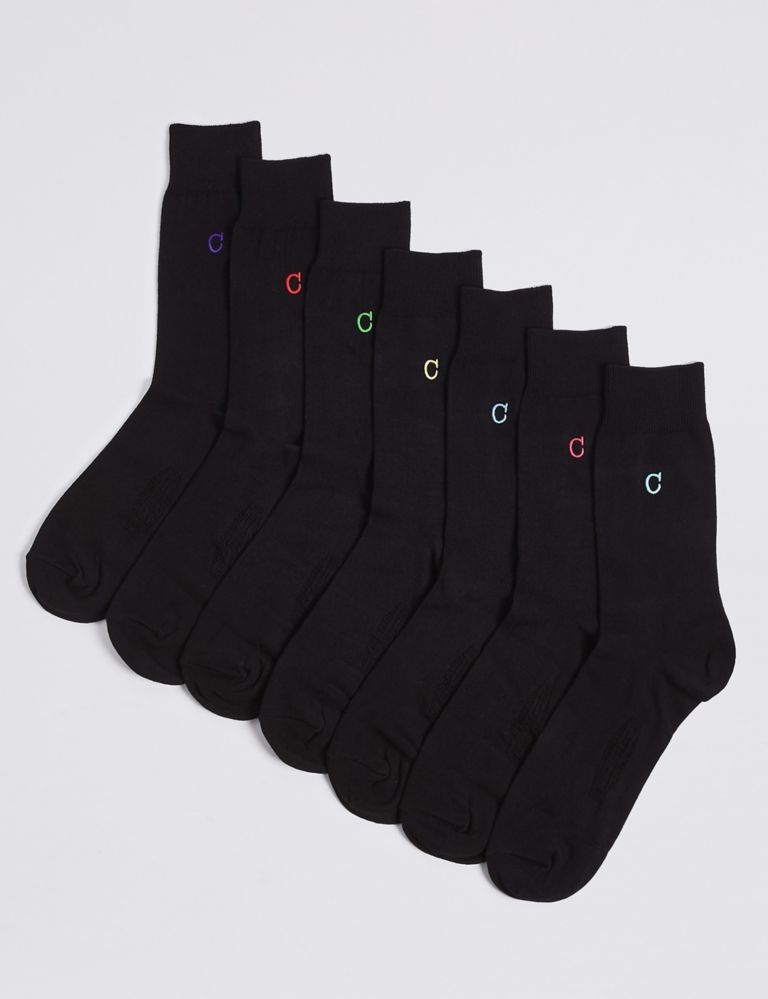 7 Pack Alphabet C Freshfeet™ Socks 1 of 1
