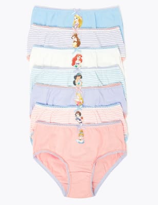 7 Pack Disney Princess Knickers 2 12 Years M S