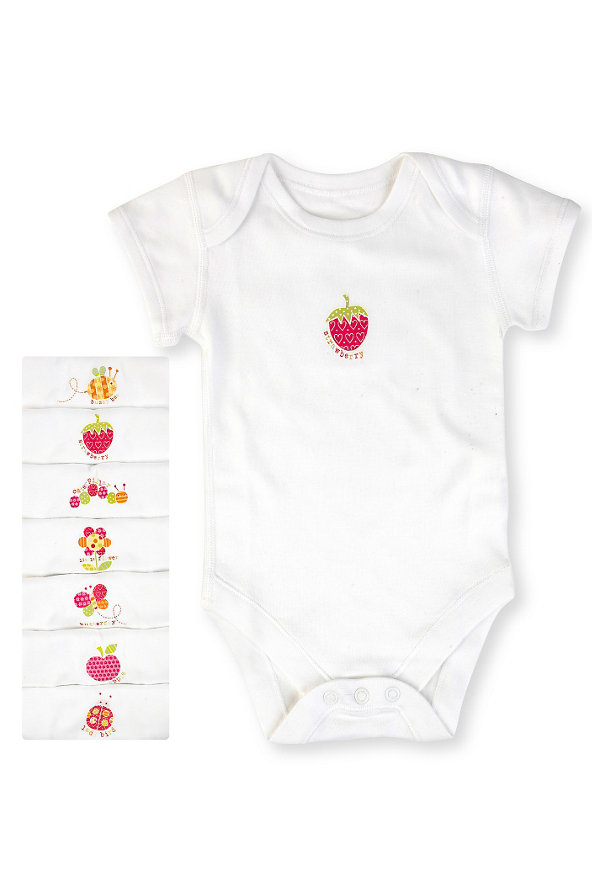 7 Pack Pure Cotton Assorted Bodysuits Image 1 of 2
