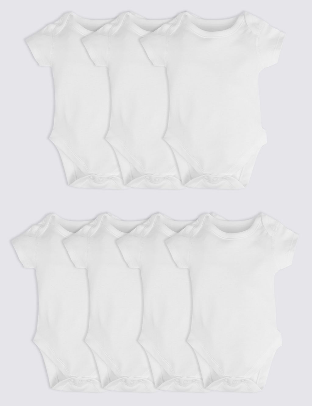 7 Pack Pure Cotton Bodysuits 3 of 5