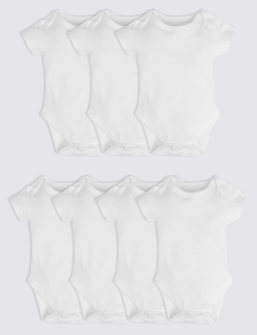 7 Pack Pure Cotton Bodysuits 3 of 5