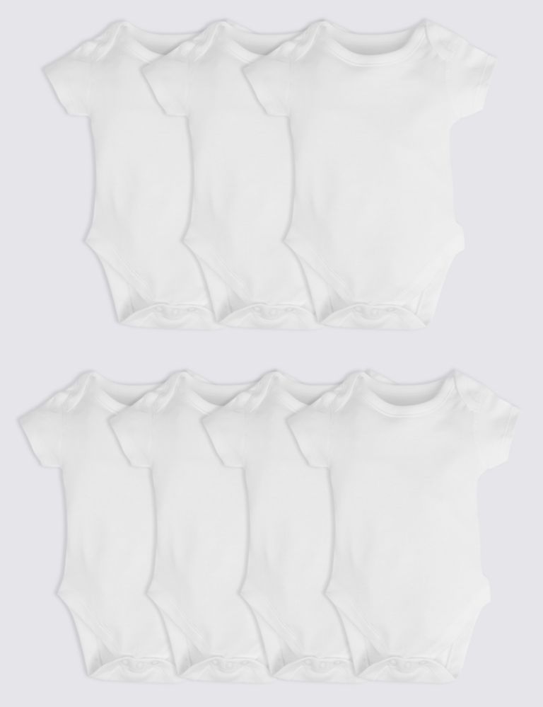 7 Pack Pure Cotton Bodysuits 1 of 5