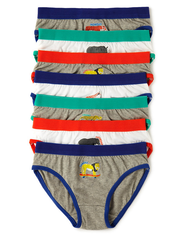 7 Pack Pure Cotton Days of the Week Slips (1-7 Years) Image 1 of 1