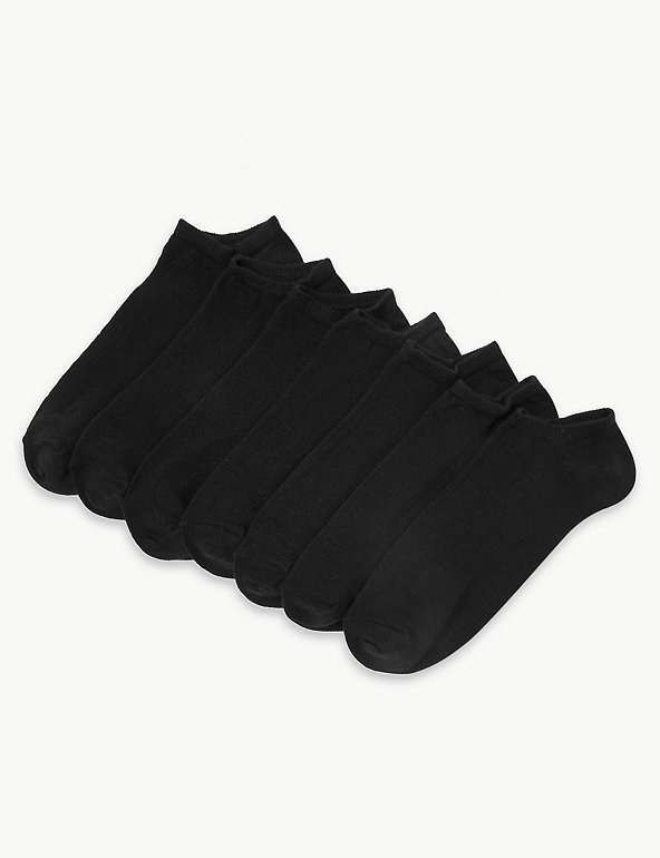 7 Pair Pack Trainer Liner Socks with StayNEW™ Image 1 of 2