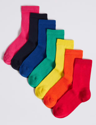 7 Pairs of Ankle Socks (1-14 Years) | M&S