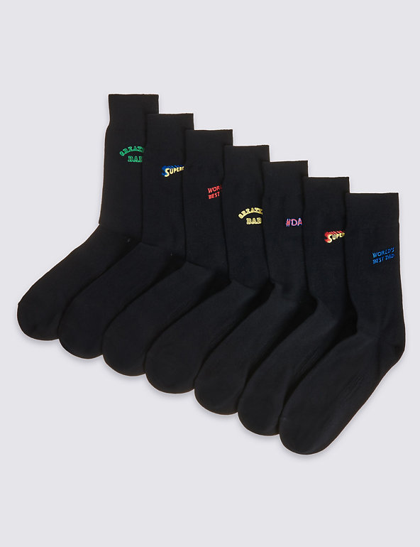 7 Pairs of Cool & Fresh™ Dad Socks Image 1 of 1