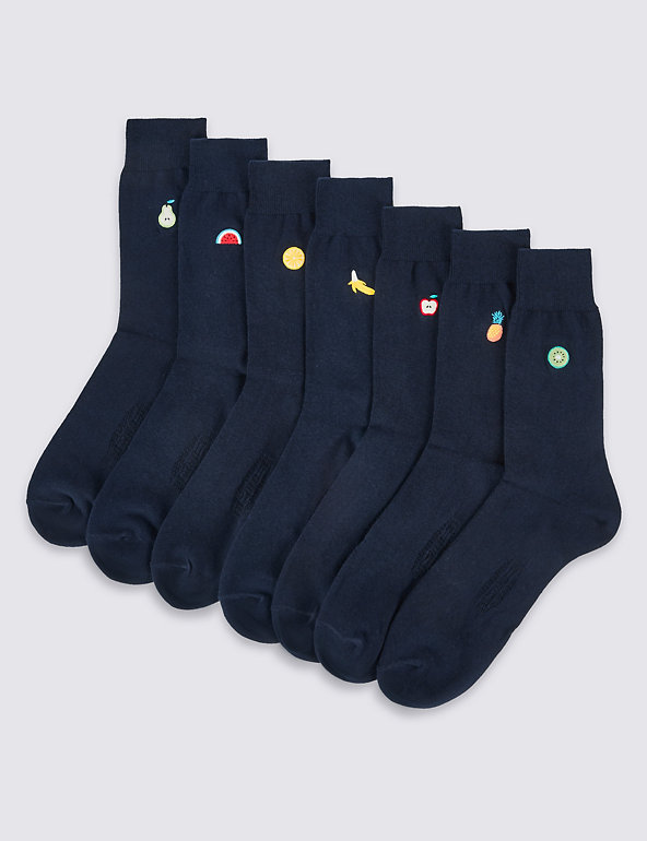 7 Pairs of Cool & Freshfeet™ Cotton Rich Socks Image 1 of 1