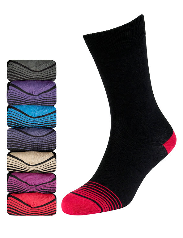 7 Pairs of Cotton Rich Freshfeet™ Socks with Silver Technology Image 1 of 1