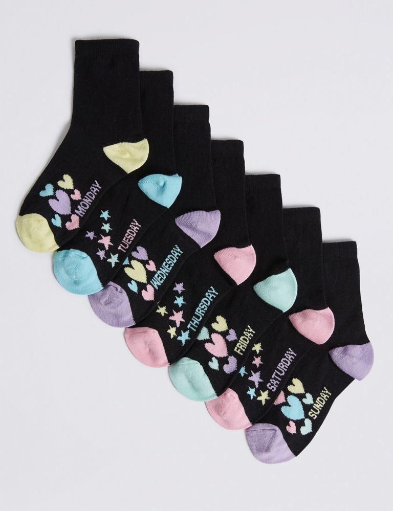 7 Pairs of Cotton Rich Socks 1 of 1
