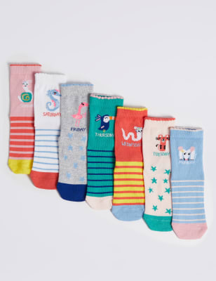 7 Pairs of Days of the Week Socks M&S