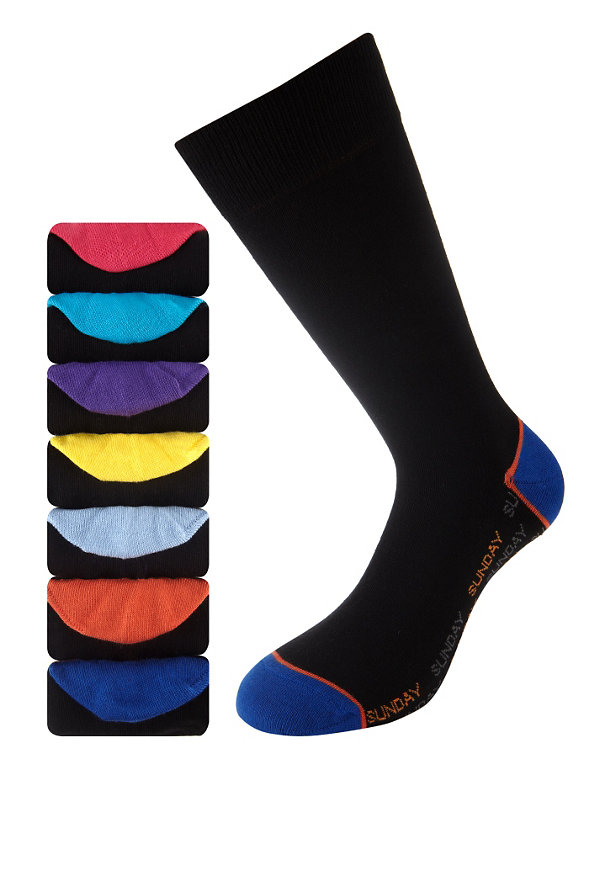 7 Pairs of Freshfeet™ Cotton Rich Days of the Week Socks Image 1 of 1