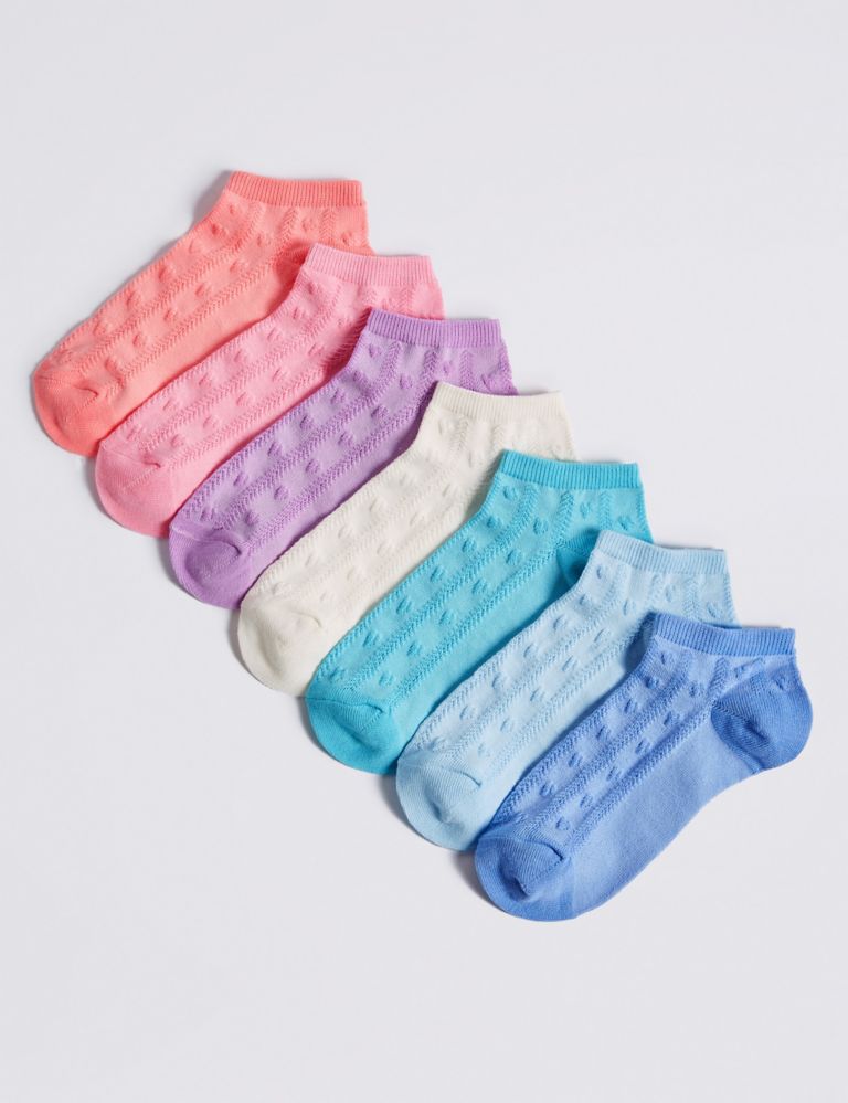 7 Pairs of Textured Trainer Liners (3-14 Years) 1 of 1