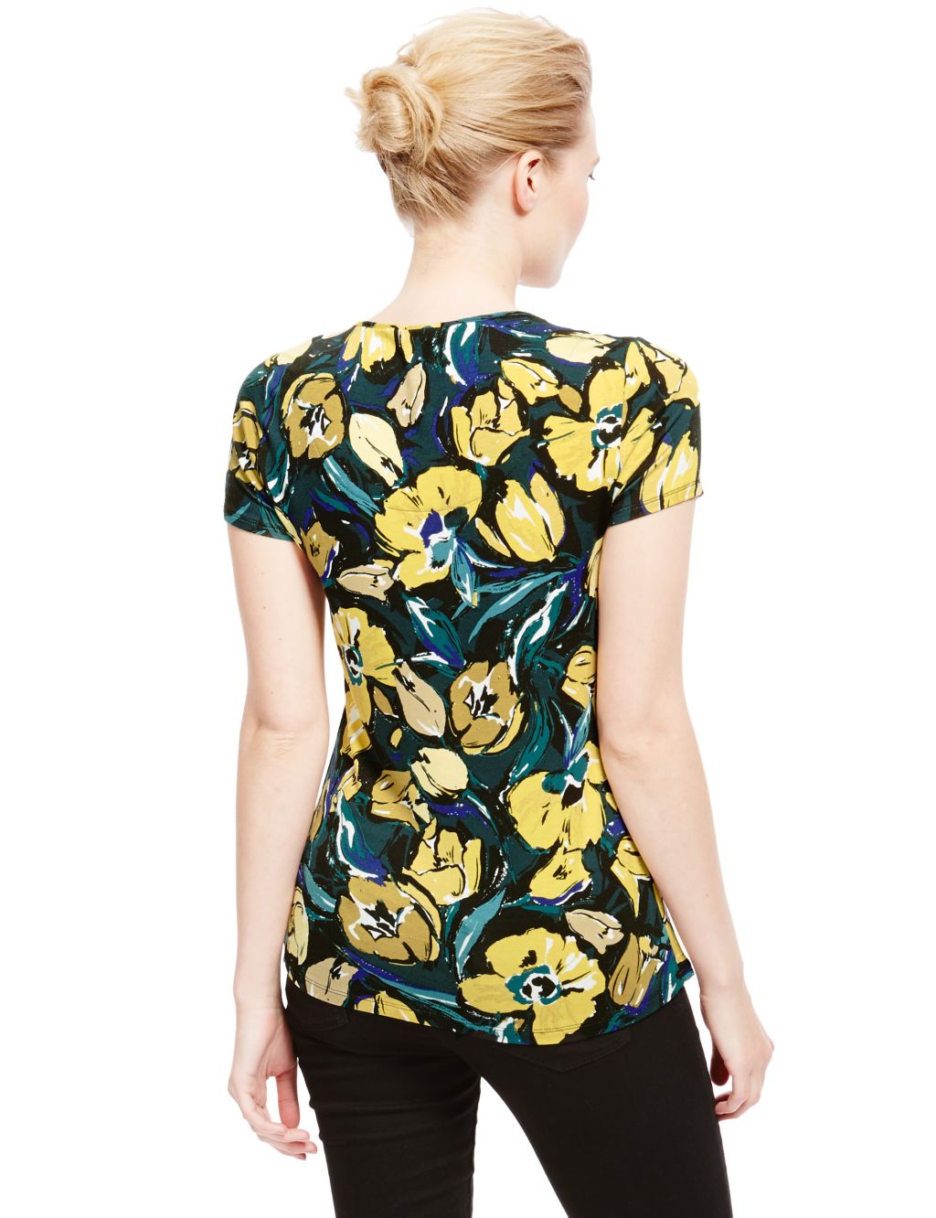 7 Pleat Camouflage Floral Top 4 of 4