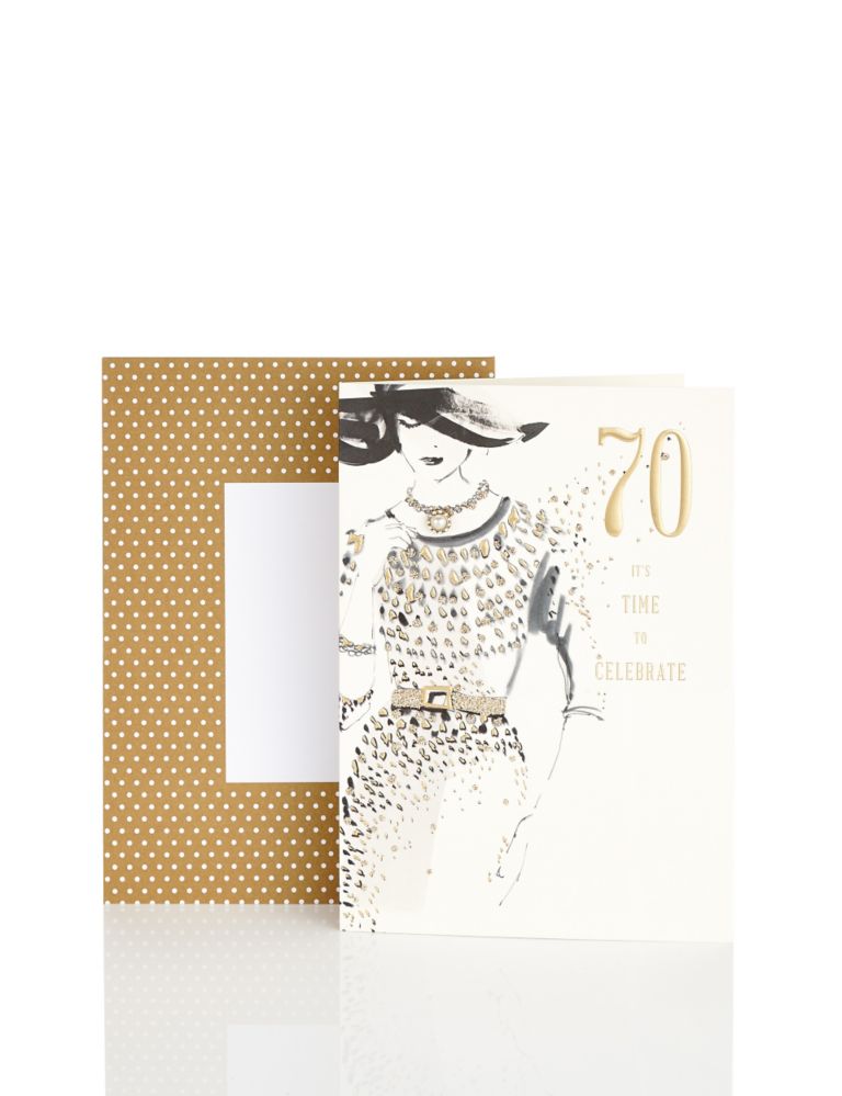 70th Birthday Sophisticated Lady Card 1 of 3