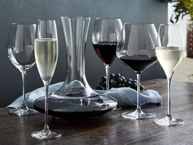 Wine glasses and a carafe