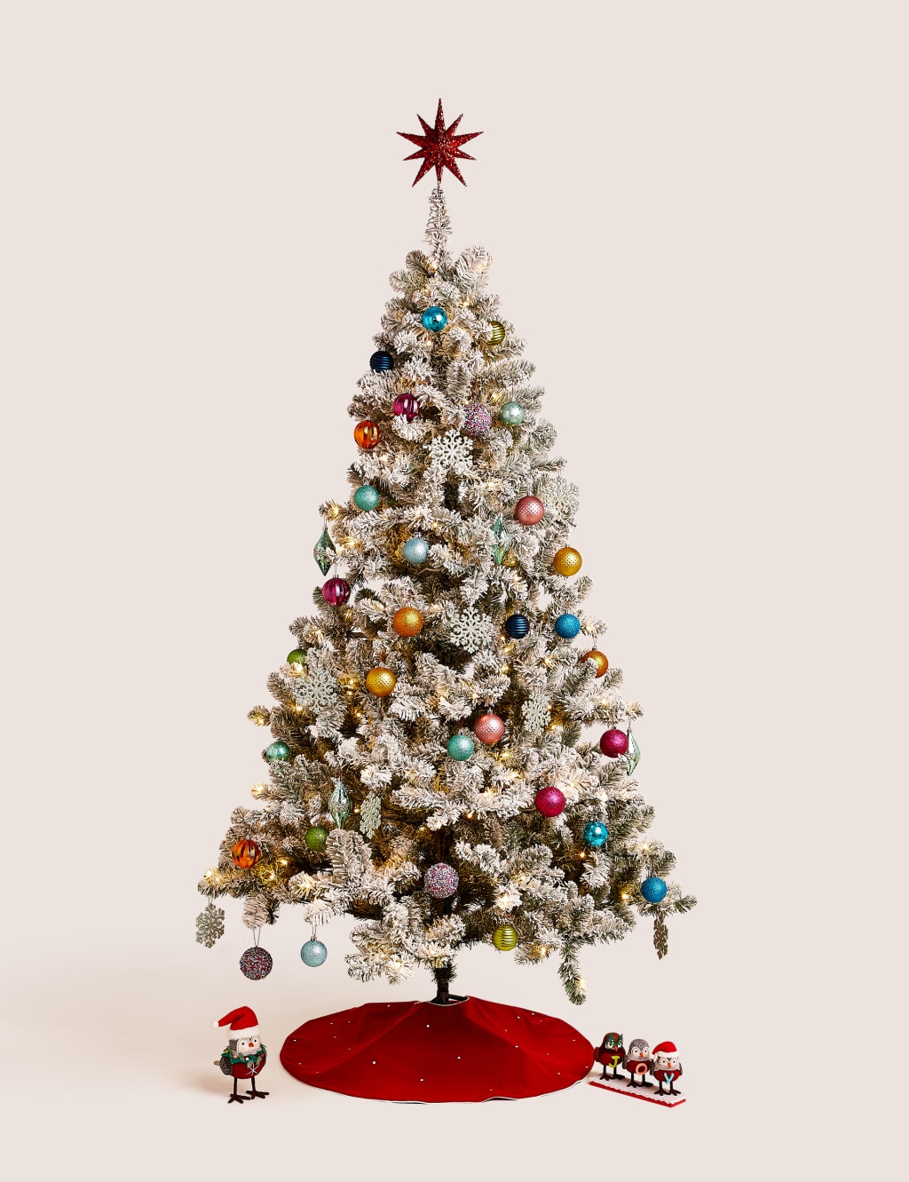 7ft Lit Snowy Christmas Tree M&S