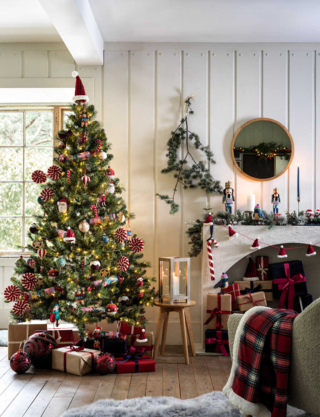 7ft Warm Prelit Pine Christmas Tree M&S Collection M&S