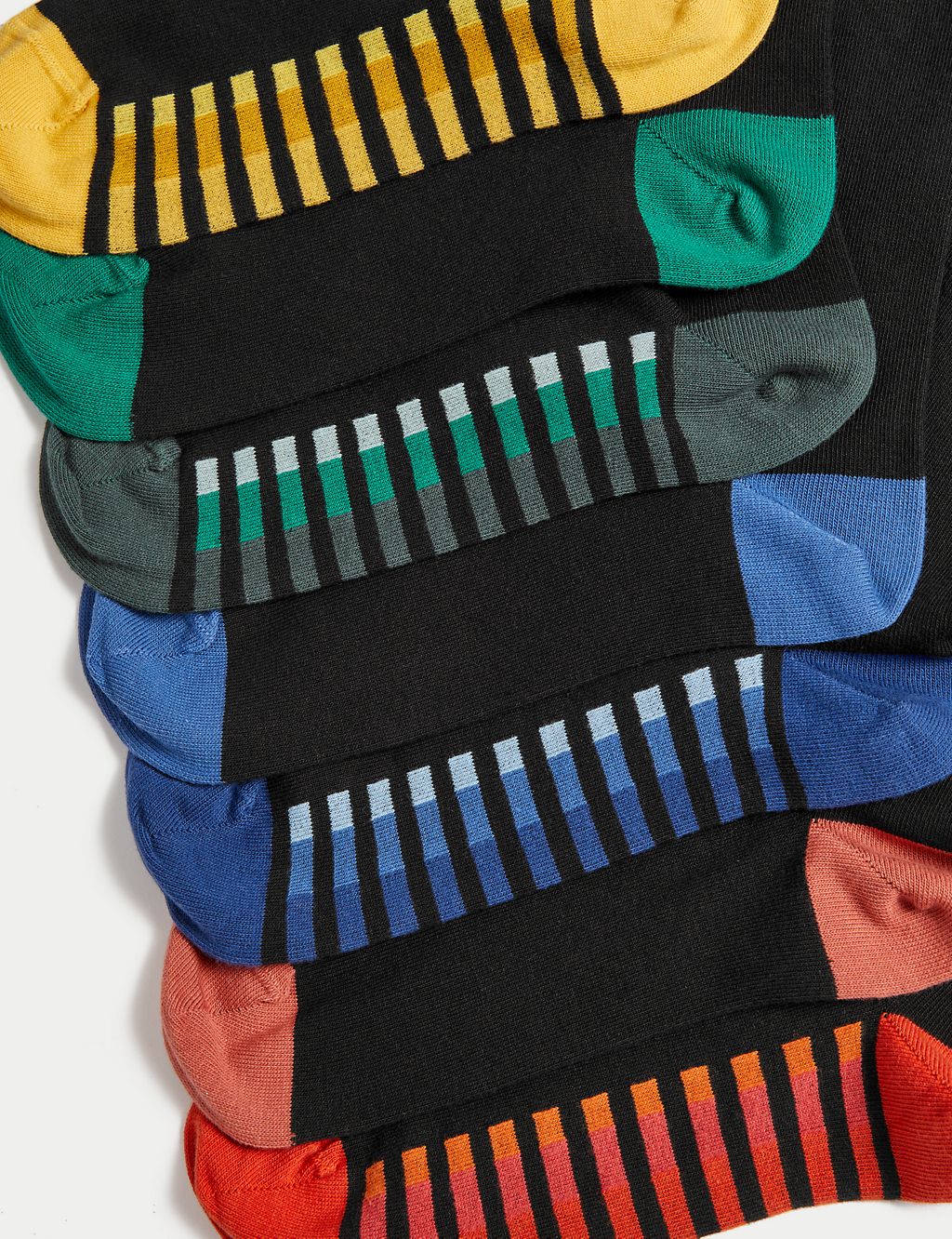 7pk Cool & Fresh™ Striped Socks 2 of 2