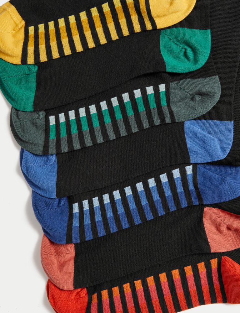 7pk Cool & Fresh™ Striped Socks 2 of 2