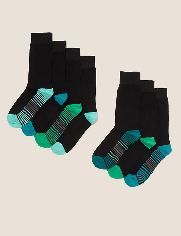7pk Cool & Fresh™ Striped Sole Socks Image 1 of 1