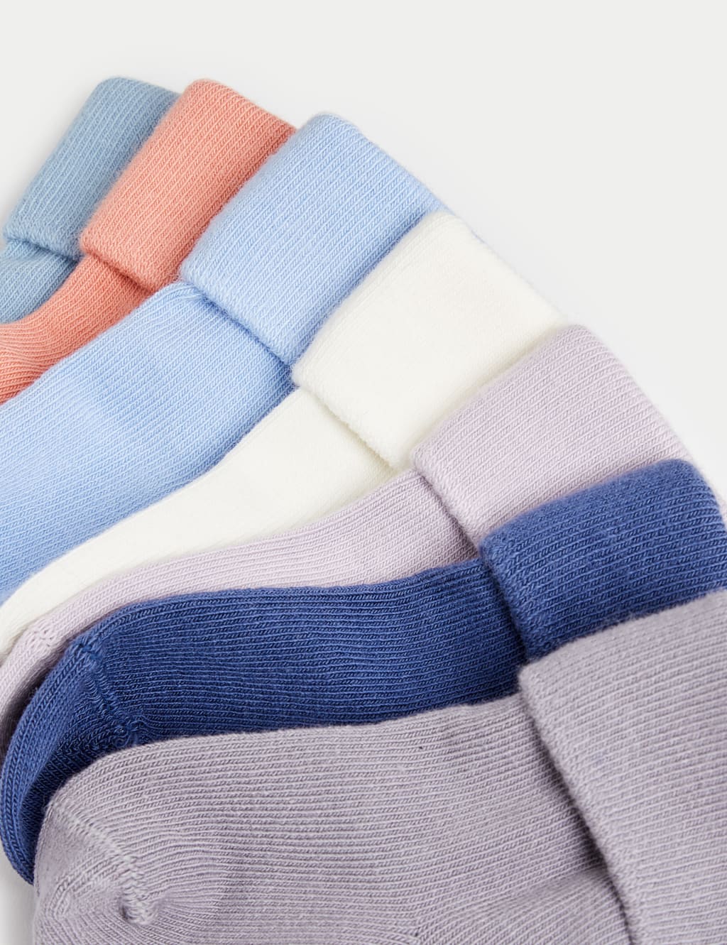 7pk Cotton Rich Baby Socks M&S Collection M&S