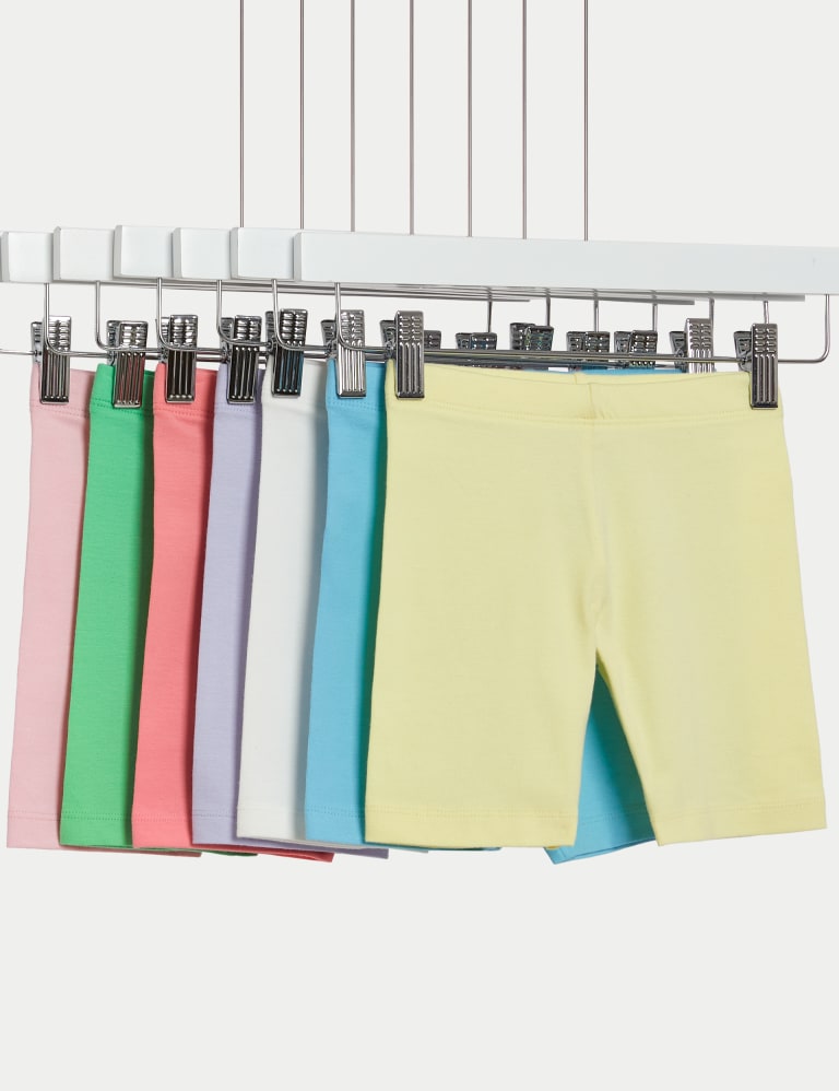 7pk Cotton Rich Cycling Shorts 2 8 Yrs