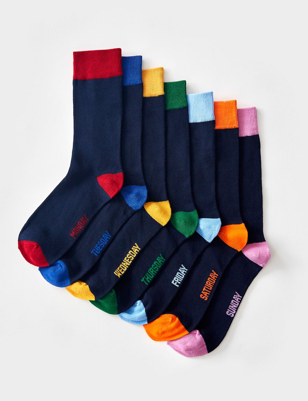 7pk Embroidered Socks 1 of 2