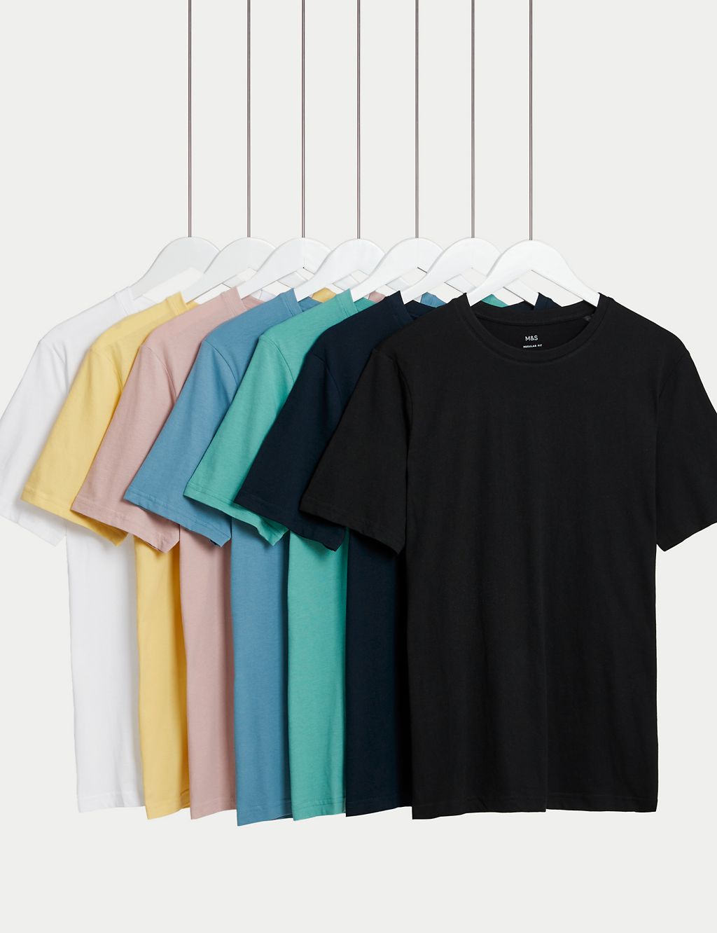 7pk Pure Cotton Crew Neck T-Shirts 3 of 5