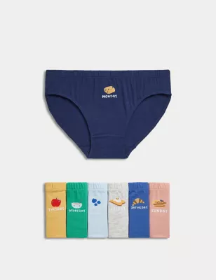 7pk Pure Cotton Days Of The Week Knickers (2-14 Yrs)