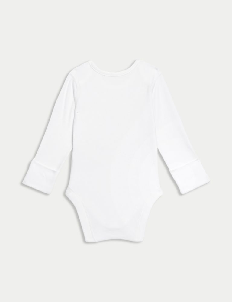 7pk Pure Cotton Long Sleeve Bodysuits (5lbs-3 Yrs) 3 of 7