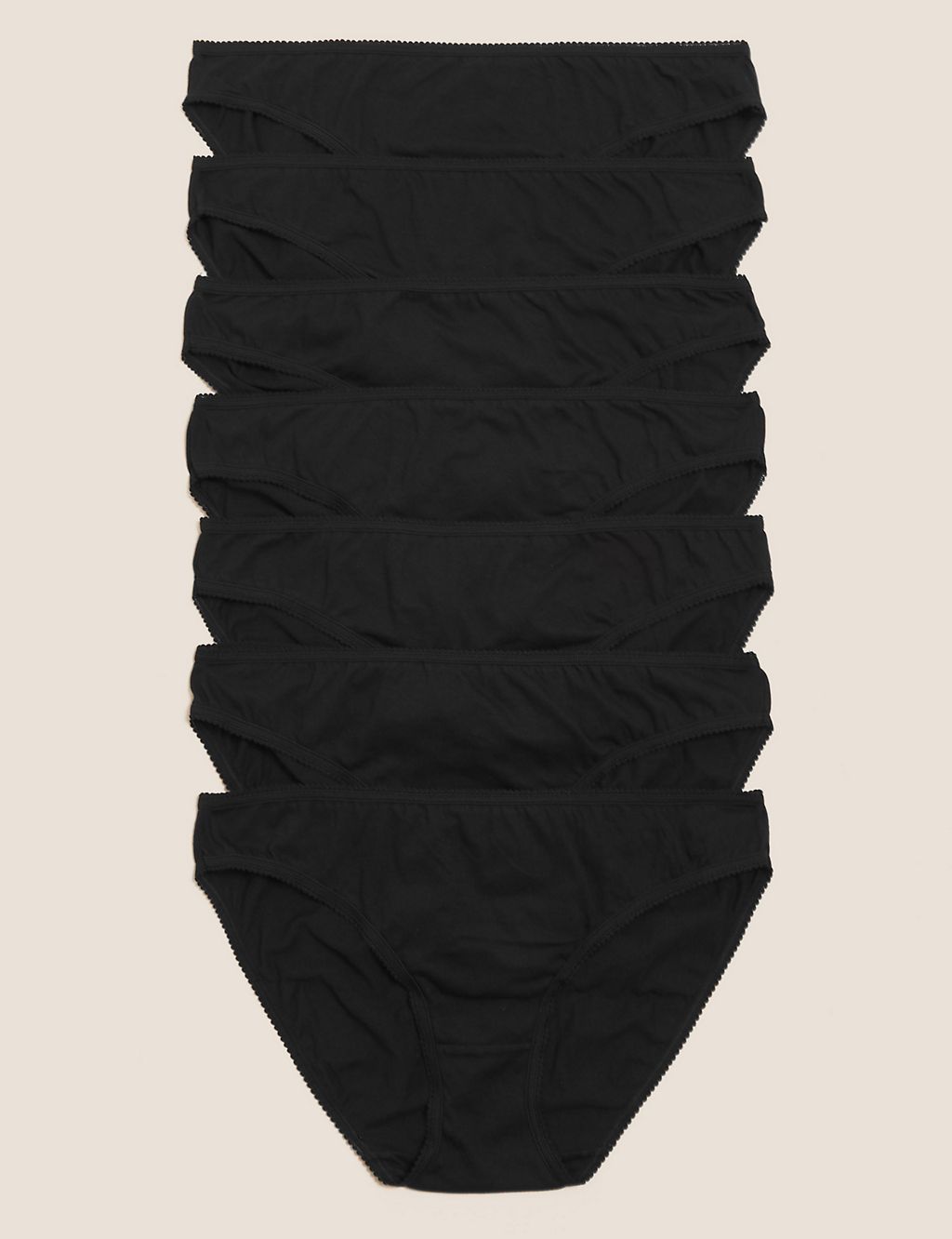 7pk Pure Cotton Low Rise Bikini Knickers | M&S Collection | M&S