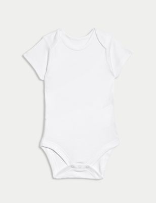 7pk Pure Cotton Short Sleeve Bodysuits (5lbs-3 Yrs) Image 2 of 5