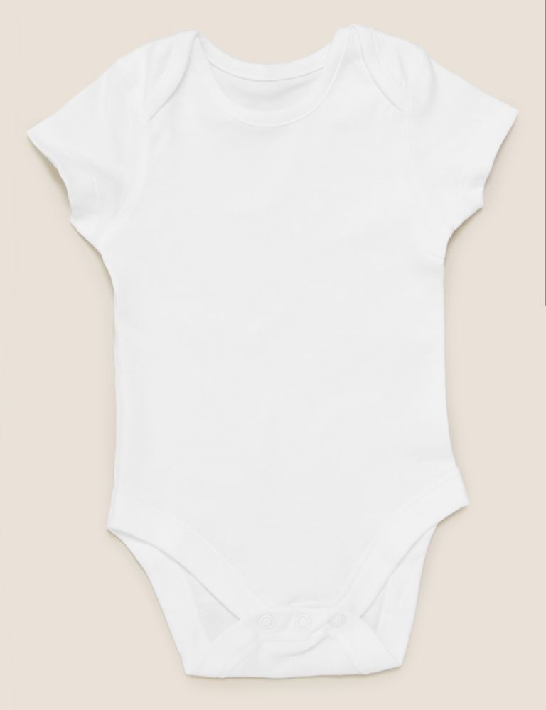 7pk Pure Cotton Short Sleeve Bodysuits (5lbs-3 Yrs) 5 of 9