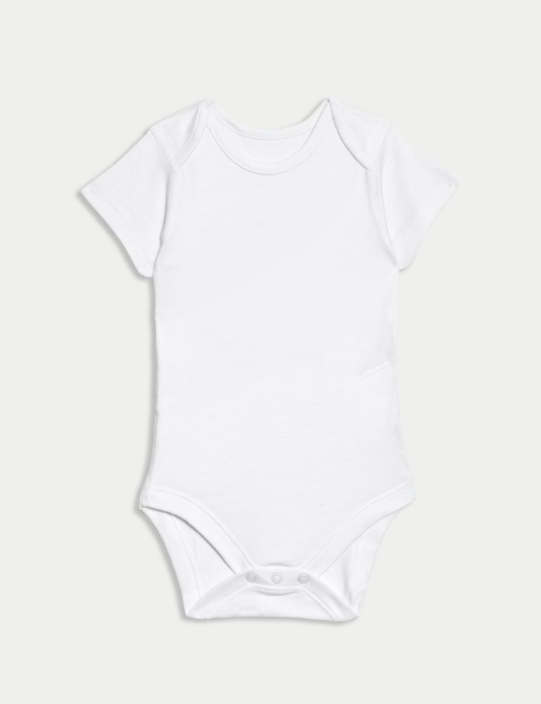 7pk Pure Cotton Short Sleeve Bodysuits (5lbs-3 Yrs) 2 of 4