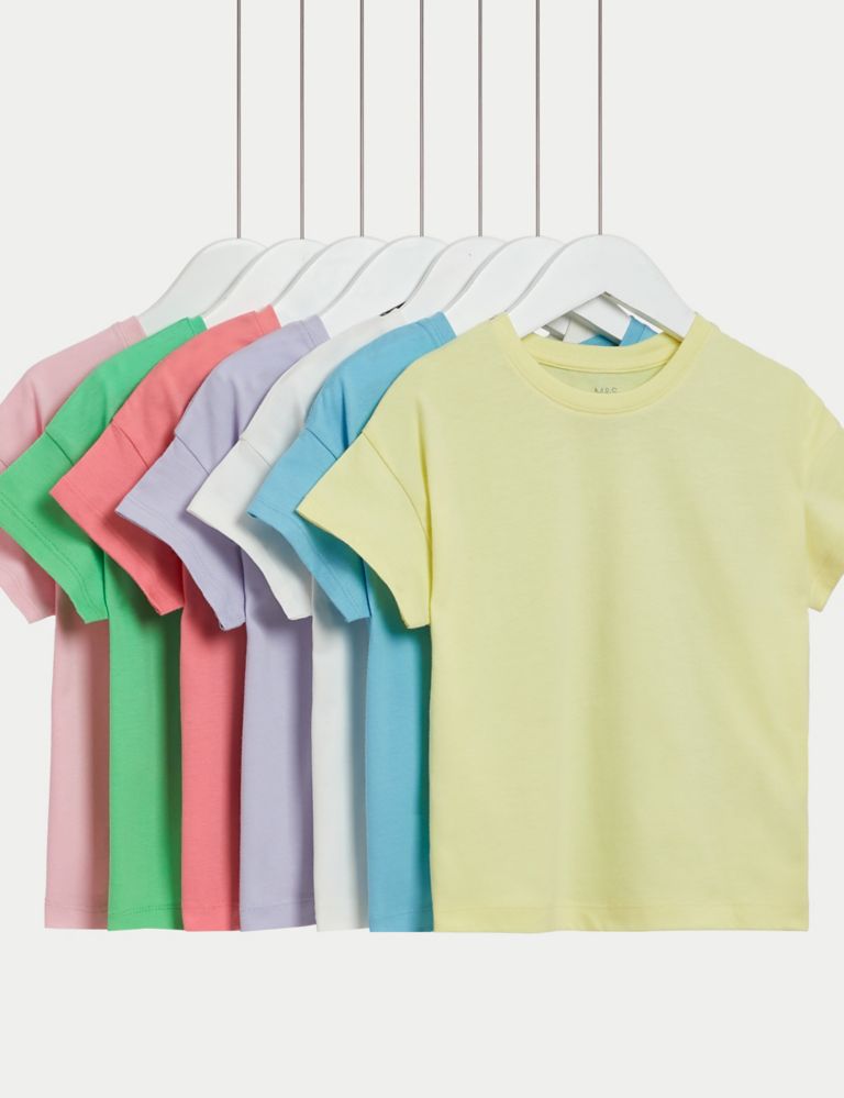7pk Pure Cotton T-Shirts (2-8 Yrs) 1 of 1