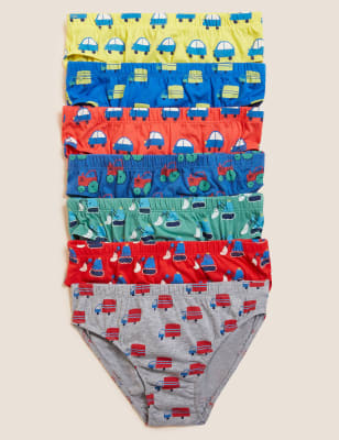 NEW 5 PACK BOYS PURE COTTON BRIEFS LONDON PRINT MARKS & SPENCER RED 18-24 MONTHS 
