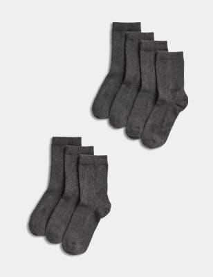7pk of Ankle School Socks Image 1 of 1