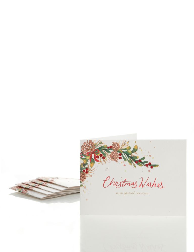 8 Luxury Foliage Christmas Multipack of Cards 1 of 2