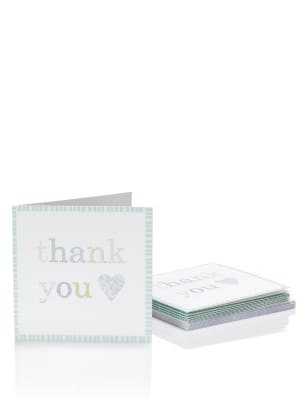8 New Baby Boy Thank You Multipack Cards M&S