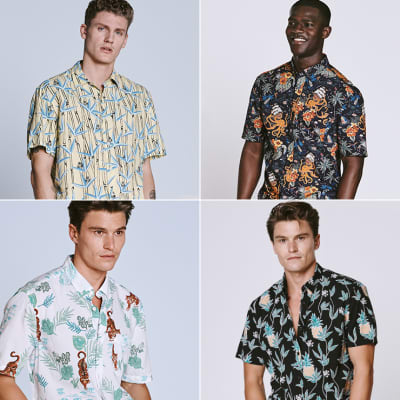 Men wearing bold printed shirts