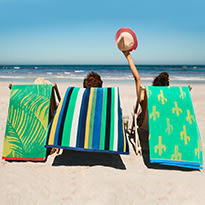 Beach towels by the pool