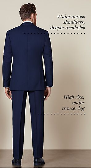 Man wearing regular suit