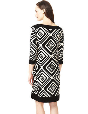 A-Line Geometric Print Tunic Dress Image 2 of 3
