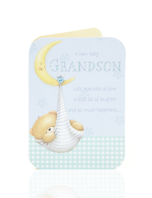 A New Baby Grandson Birthday Card Image 1 of 2