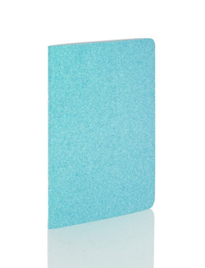 A5 Blue Glitter Notebook Image 2 of 3