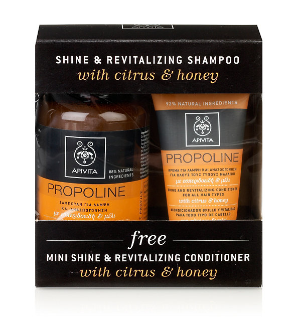APIVITA Shine & Revitalising Shampoo Value Set with Citrus & Honey 300ml Image 1 of 2