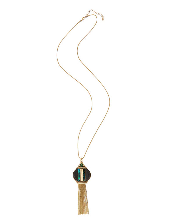 Abalone & Tassel Necklace Image 1 of 1